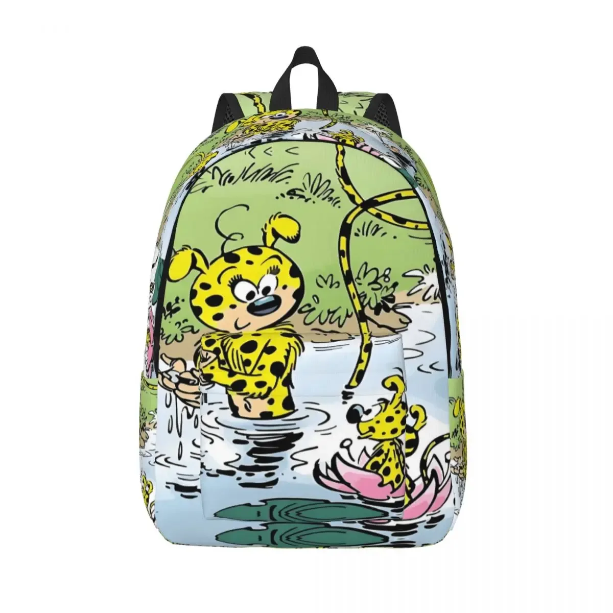 sac à dos en toile de bain familial marsupilami personnalisé pour femmes et hommes, sac à livres décontracté pour l'école et l'université, sacs de personnages de dessins animés