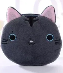 peluche gris petites baleines porte-monnaie mignon fermeture éclair femmes porte-monnaie forme de requin filles écouteur argent sac de rangement sac à clés sac à main