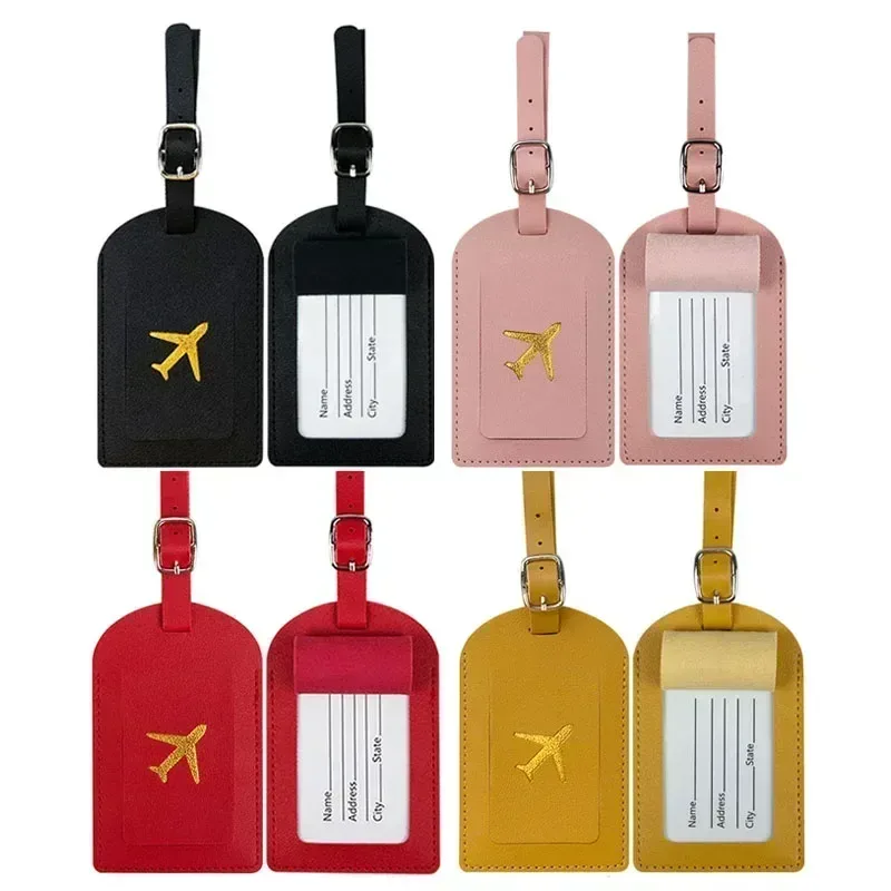 étiquette de bagage, accessoire de voyage pour femmes et hommes, étiquette d'adresse de valise d'avion, sac d'embarquement de bagages, nom d'identification, porte-adresse, 1 pièce