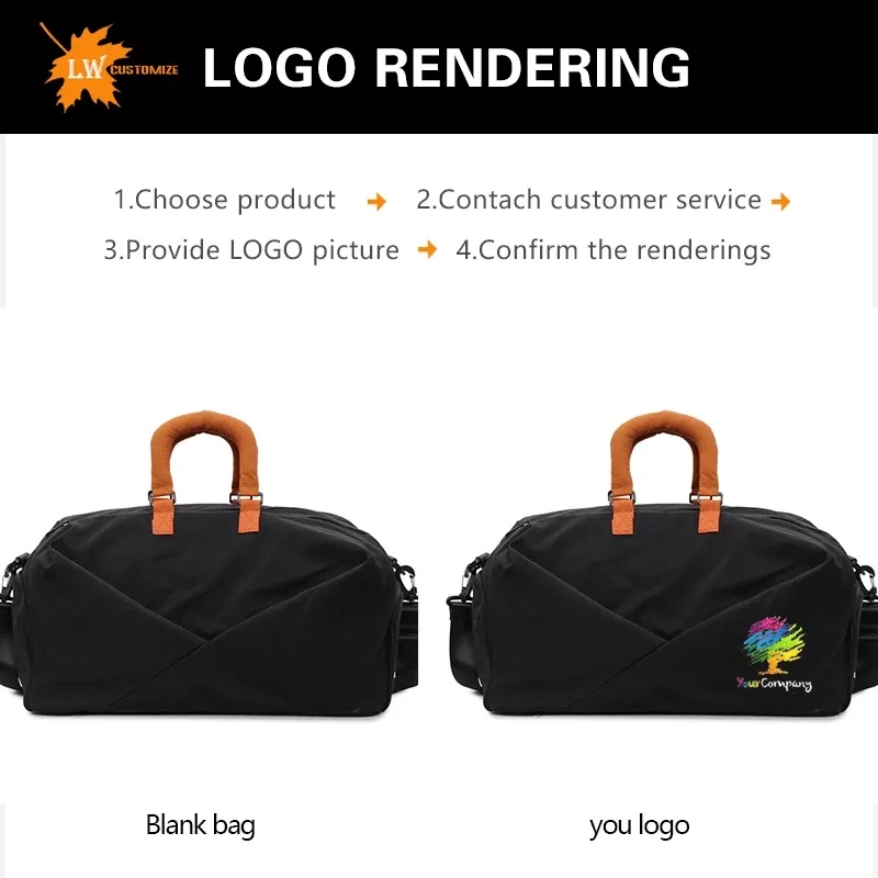 sac de sport pour femme, sac de voyage avec logo, sac fourre-tout de week-end imprimé avec nom, images personnalisées en gros