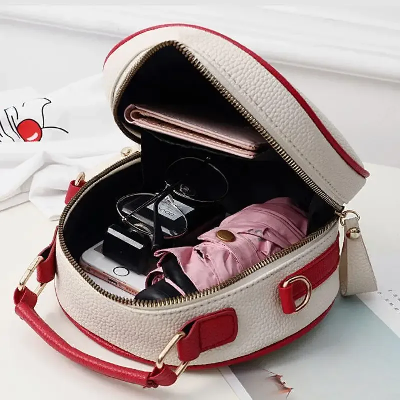mode cerise modèle doux filles petit sac rond sac à main simple décontracté étudiant mini voyage sac à dos sacs à main sacs à bandoulière