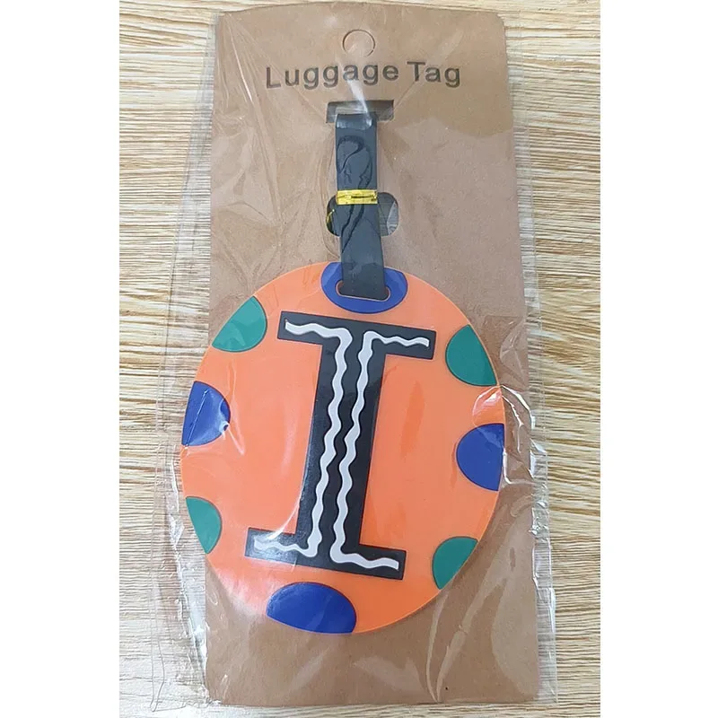 étiquette d'accessoires de voyage pour bagages, 26 lettres mignonnes, en gel de silice, support d'identification pour valise, étiquette d'embarquement pour bagages, portable, nouveauté