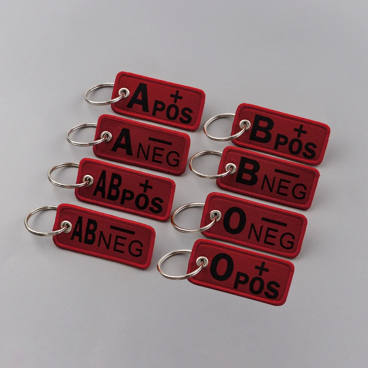 cadenas polyester serrure tsa groupe sanguin brodé rouge lettres urgences médicales sac dos bagages voyage