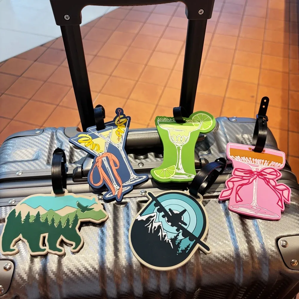 1 pièce étiquette de bagage en forme d'animal sur pied, personnalisable avec nom, pour sac, pendentif, idéal pour la saison des diplômes, pendentif de voyage, cadeau, idée pour bagages d'aéroport