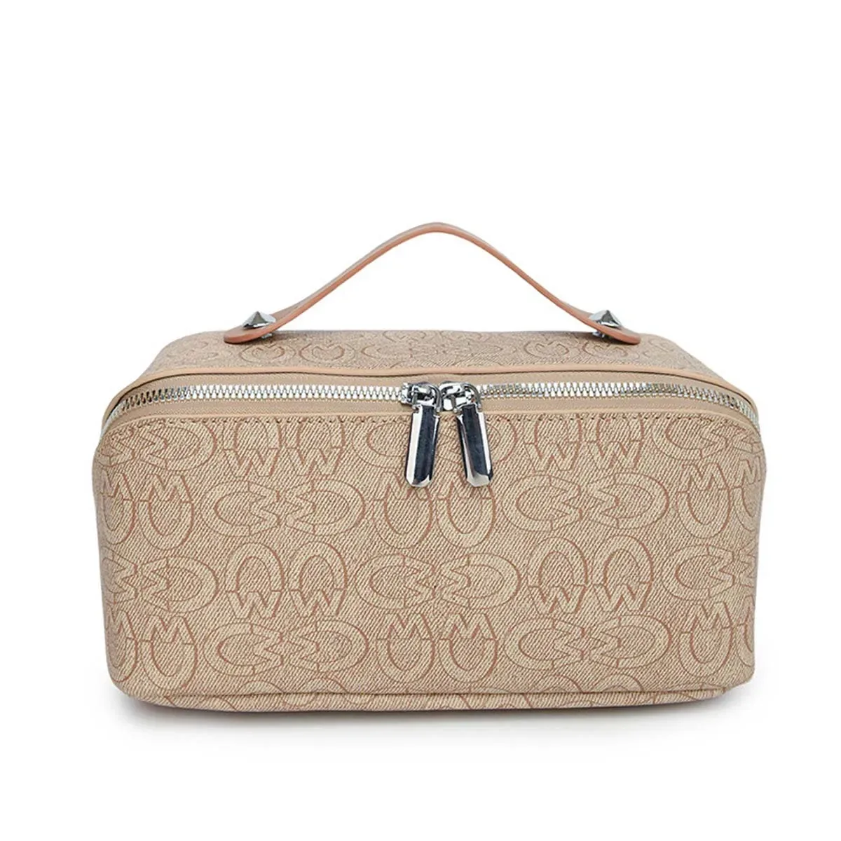 nouveau sac de maquillage femme portable en cuir grande capacité portable voyage cosmétiques zone sac de rangement trousse de toilette logo personnalisation
