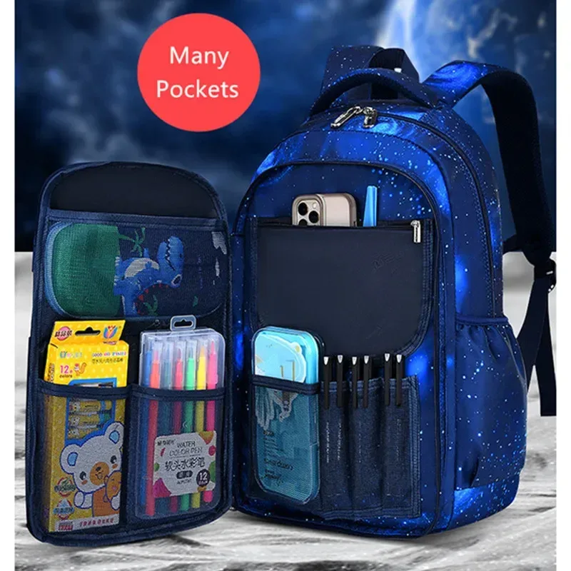 space star sac à dos d'école étanche pour garçons sacs d'école primaire de grande capacité sac de livre pour adolescents sac à dos de voyage pour étudiants