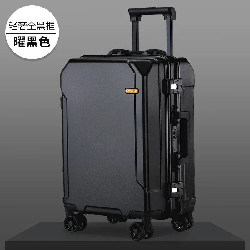 valise à roulettes avec cadre en aluminium pour hommes et femmes, bagages de voyage, petite cabine, 24 po, 20 po, tendance de la mode, nouveau