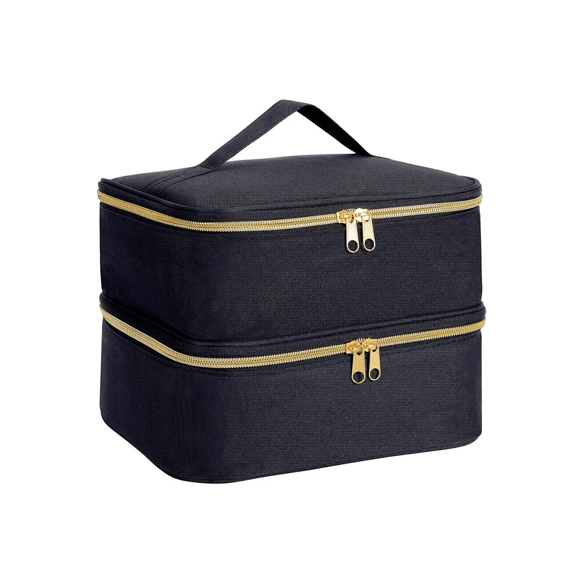 organisateur de vernis à ongles, sac de rangement cosmétique double couche à main pour les passionnés d'ongles, peut contenir des outils à ongles, du vernis à ongles, du gel à ongles, d