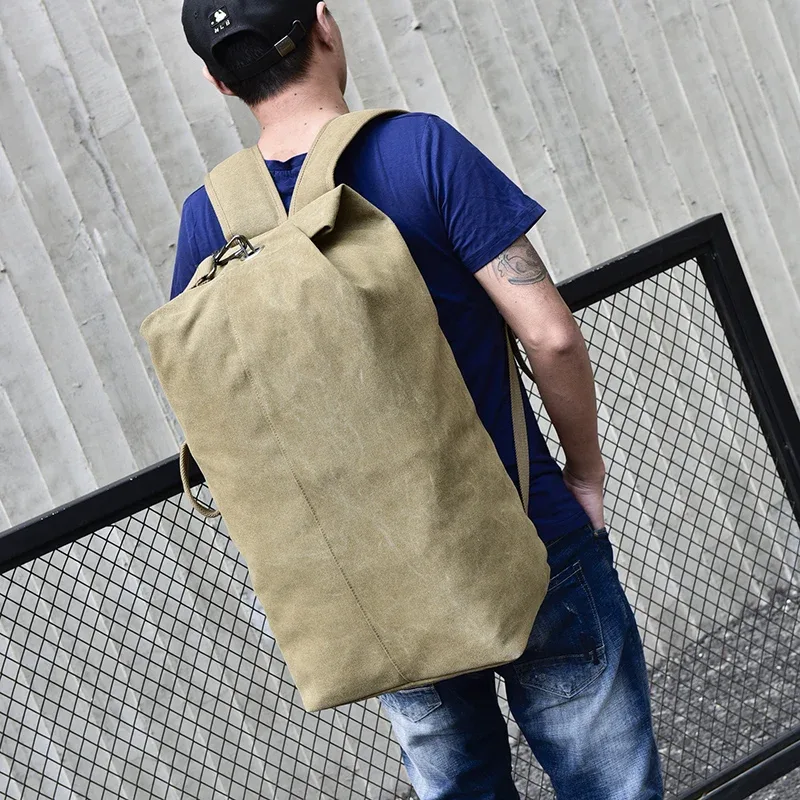 sac à dos de grande capacité pour hommes, sac de voyage, alpinisme, bagages masculins, seau en toile, sacs à bandoulière pour garçons et hommes