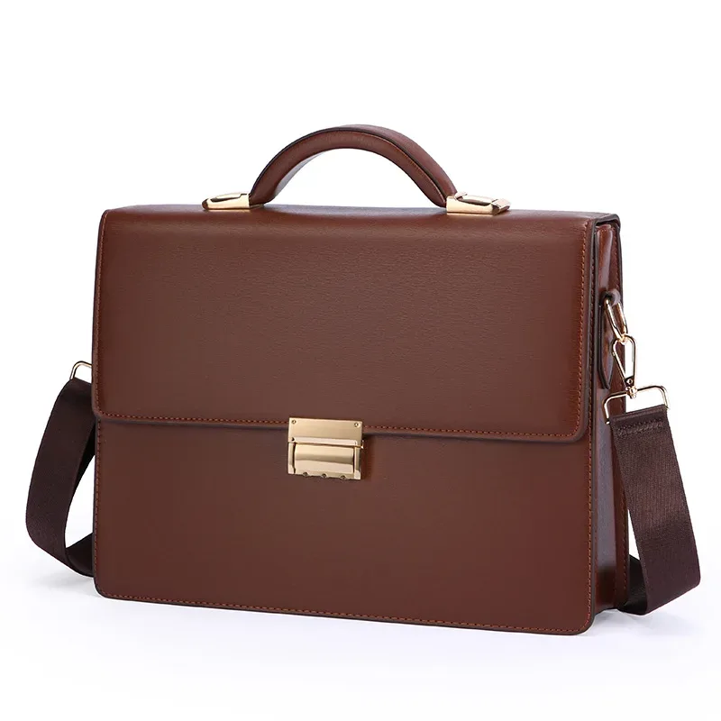 porte-documents pour hommes avec verrouillage par mot de passe, sac à main en pu pour hommes d'affaires, sac à documents de grande capacité, sac à bandoulière