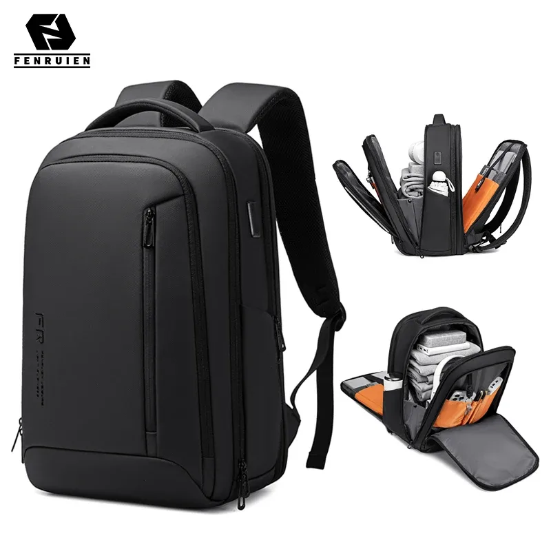 sac à dos fenruien, sac pour ordinateur portable 16 pouces pour homme, grande capacité, extensible, capacité accrue, sac de voyage
