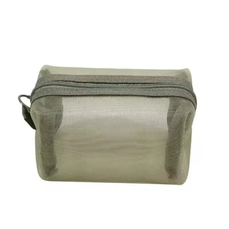 mini sacs cosmétiques en maille de nylon transparente, jolies petites pochettes pour femmes pour rouge à lèvres et maquillage, étui organisateur pour câbles de données, clés et écouteurs.