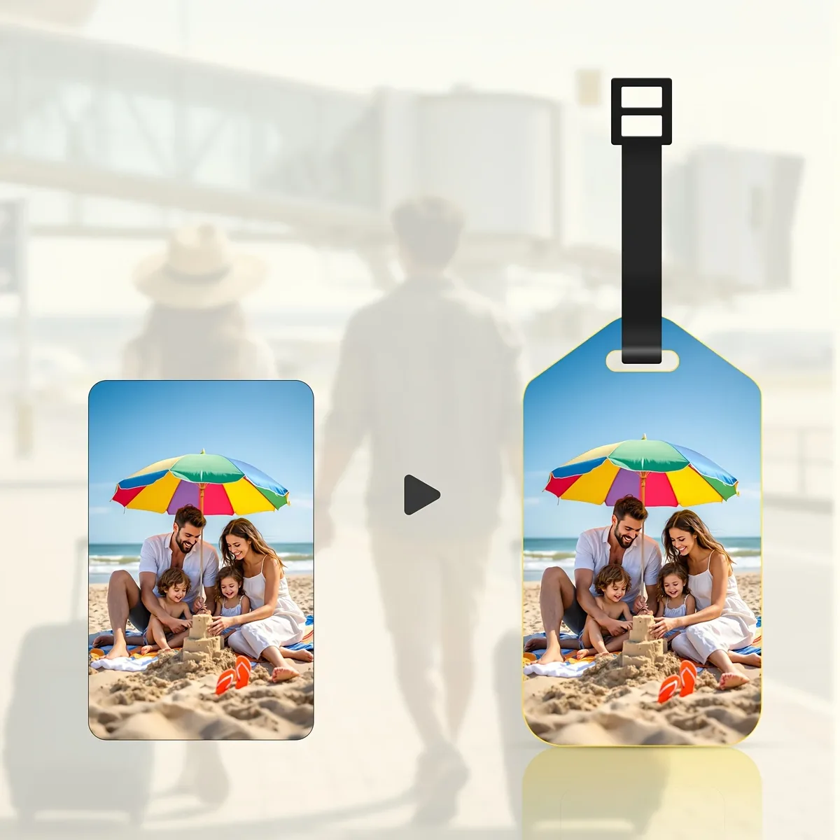 étiquettes de bagages en cuir personnalisées avec photo, étiquettes de carte d'embarquement à motifs colorés, accessoires de voyage, cadeau significatif pour les amis et la famille