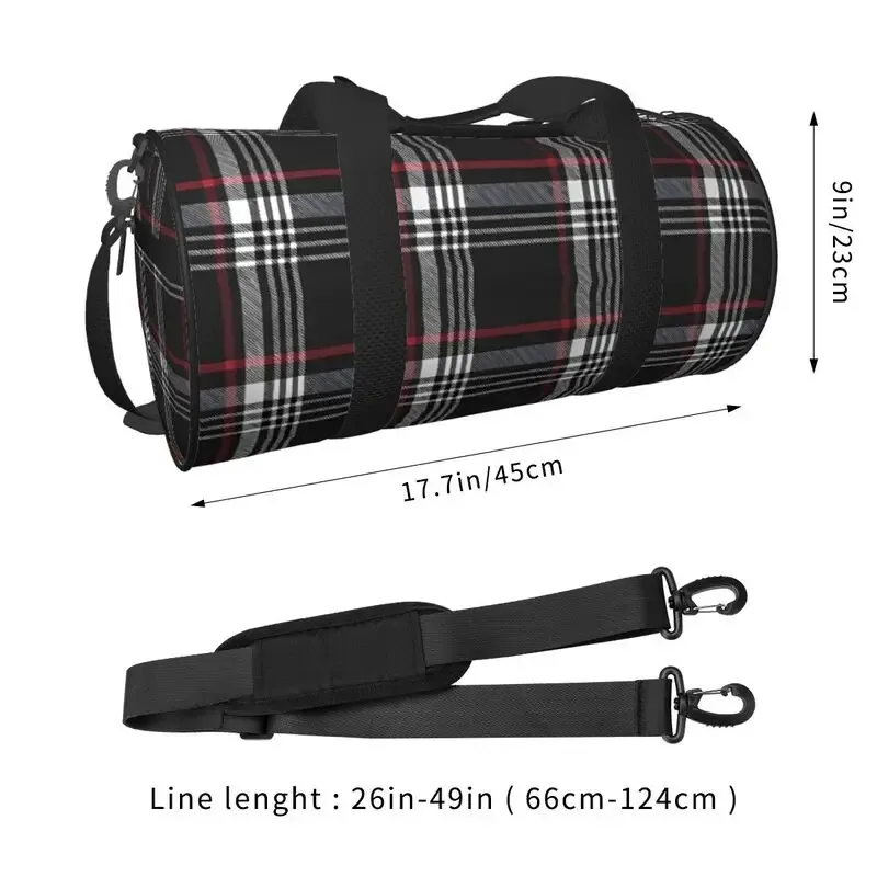 sac de voyage en tissu écossais gti, sac de sport léger et portable, sacs de fitness imperméables, bagage à main, sacs de sport, de gym et de yoga