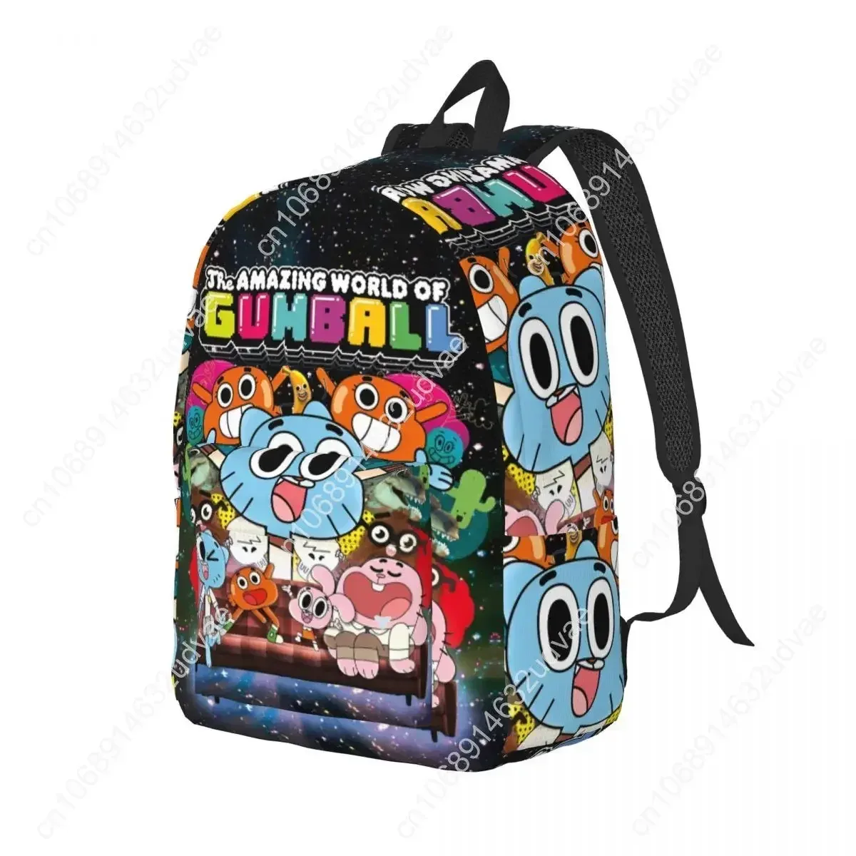 gumballs amazing world sac à dos pour hommes, femmes, adolescents, étudiants, travailleurs, sac à dos de jour, sacs en toile pour ordinateur portable, émissions de télévision comiques et amusantes, pour l'extérieur