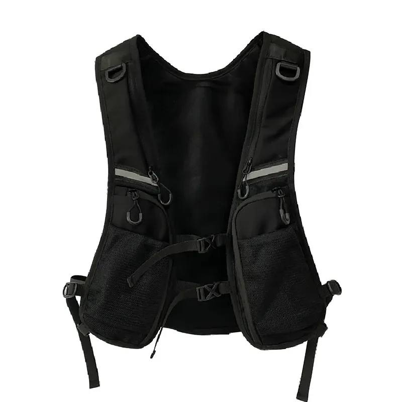 hip-hop streetwear poitrine plate-forme sac pour hommes mode étanche gilet tactique poitrine packs fonction stockage sac à dos poches en nylon