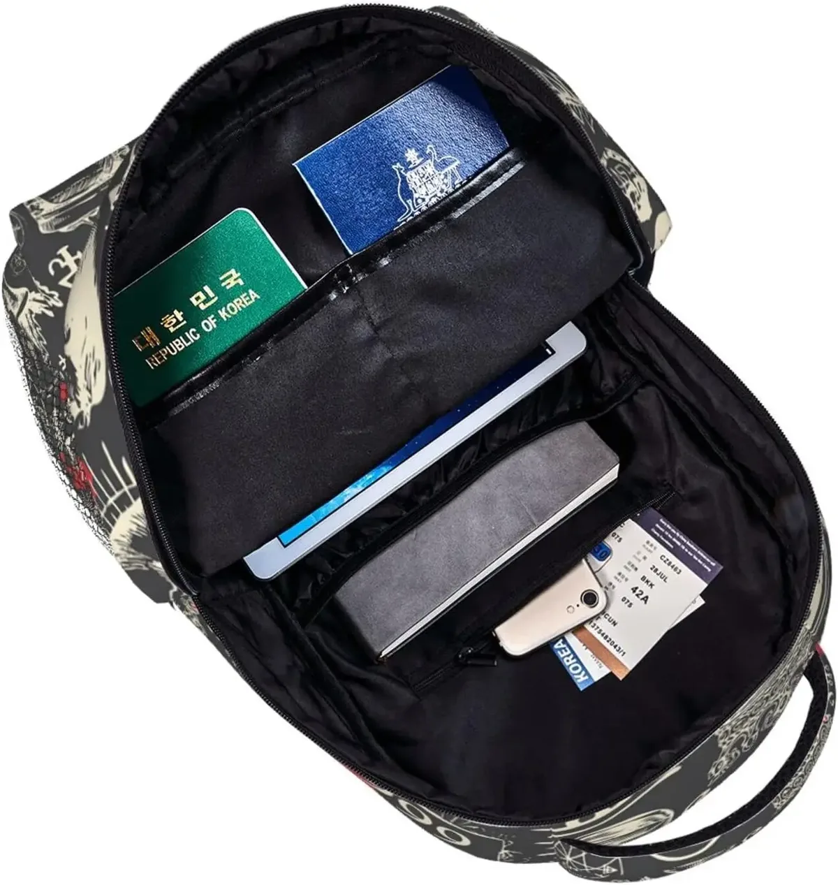 sang satanique de sorcellerie de style rétro, sac à dos décontracté, sac à main, sacs à dos pour ordinateur portable, poches, affaires, voyage