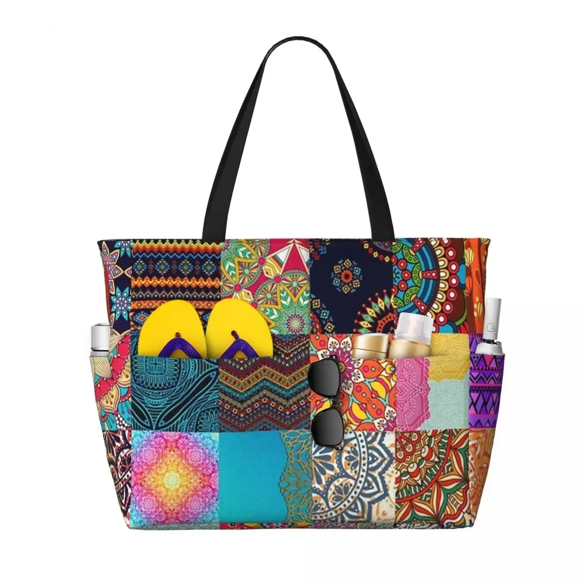 sac fourre-tout personnalisé en tissu kente africain pour femmes, grande capacité, sacs de voyage traditionnels ethniques africains ankara plage salle de sport