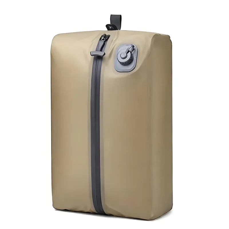 sac de compression automatique (pompe à air intégrée) réutilisable, pliable, pour voyages en plein air, valises et sacs à dos
