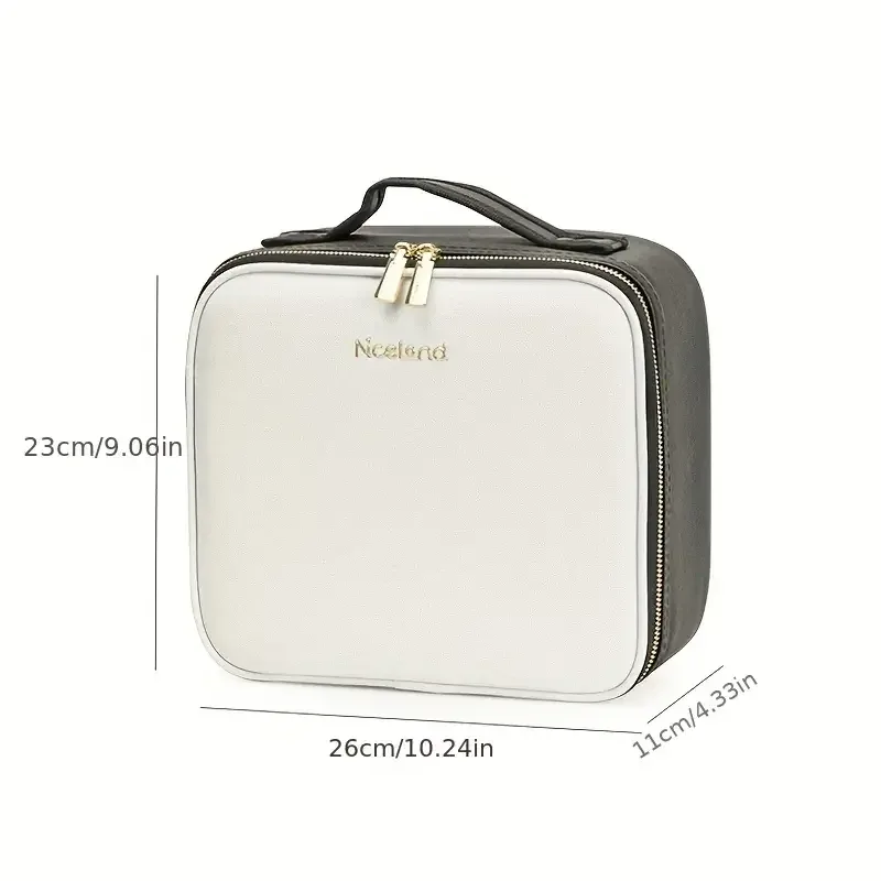 trousse de maquillage de voyage portable avec miroir, lumière led aste, étanche, non parfumée, batterie au lithium, 3 documents, 6262