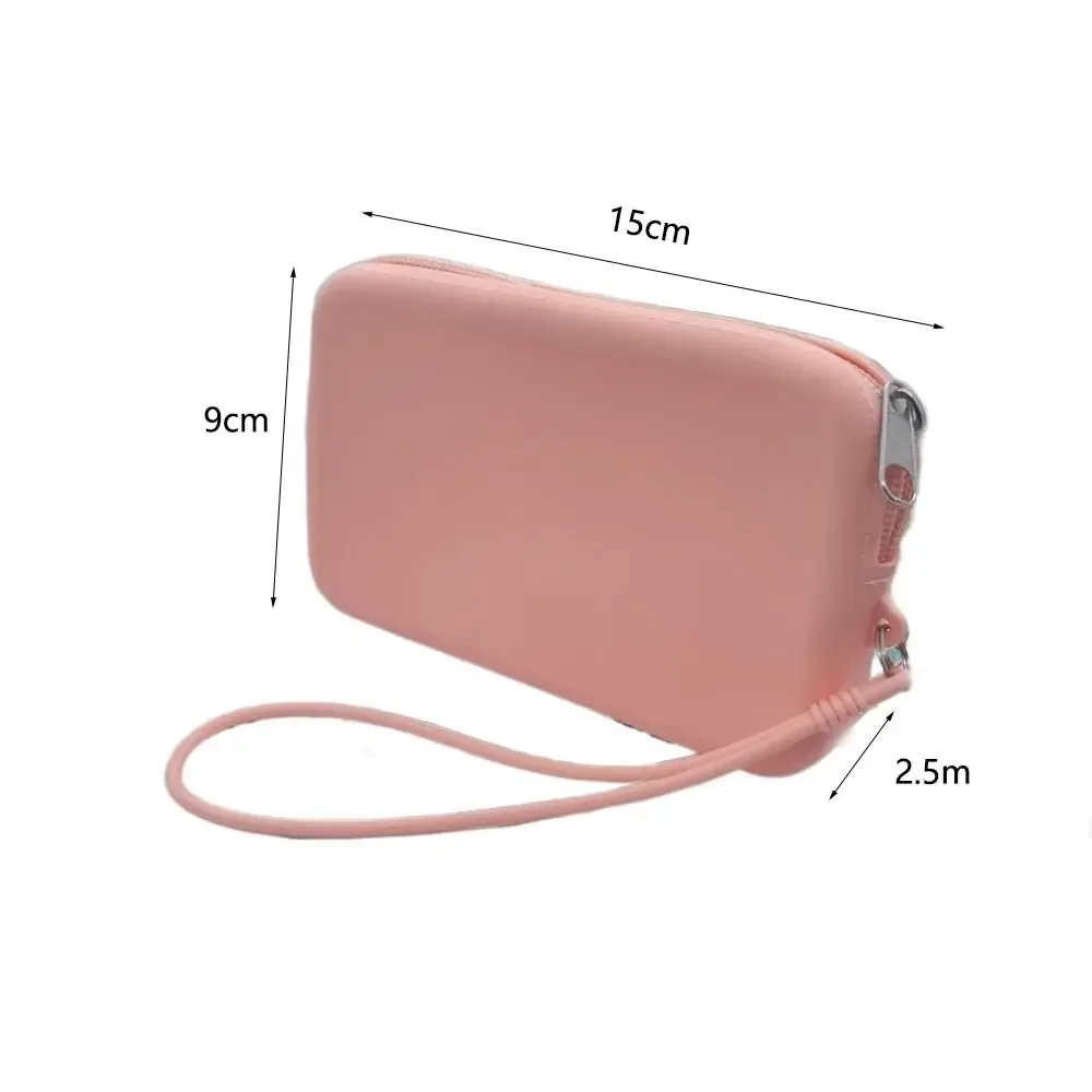 sac cosmétique rectangulaire en silicone pour femme, porte-monnaie, petit sac à objets