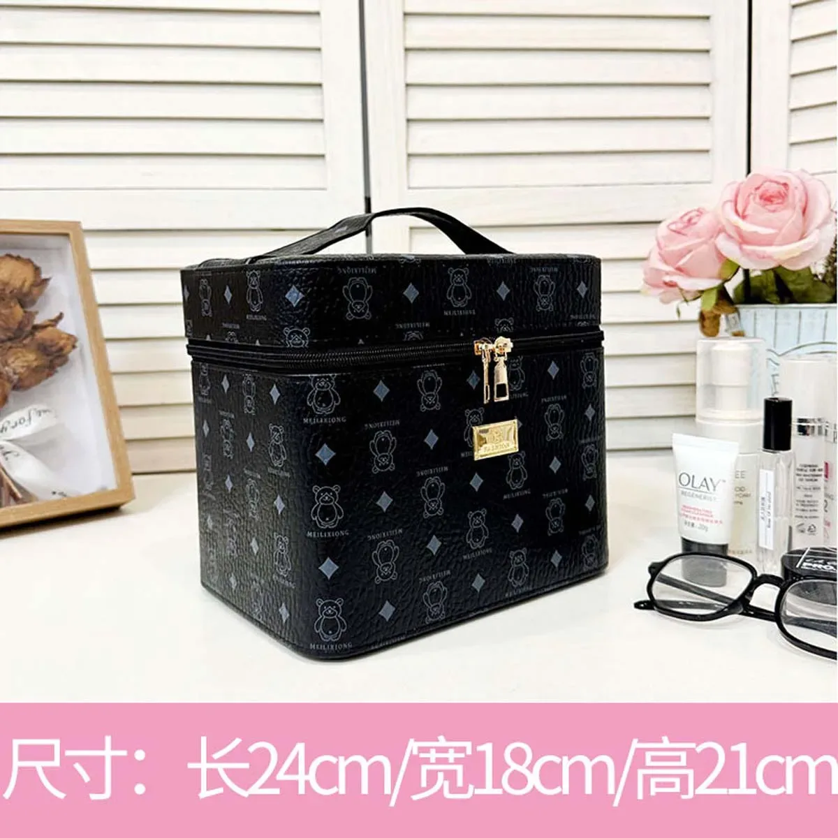 trousse de maquillage chancelier avancée, haute qualité, grande capacité, portable, boîte de rangement de cosmétiques, valise de voyage spéciale, mode, nouveau