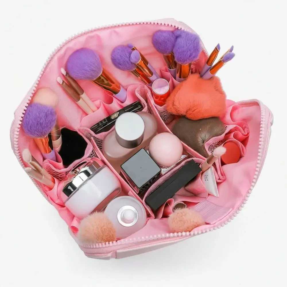 sac de maquillage de voyage grande capacité, séparateurs réglables, sac cosmétique portable, 27 poches, organiseur de maquillage durable pour femmes