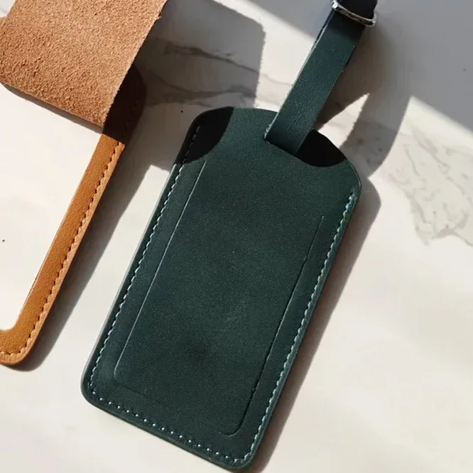 étiquette de bagage en cuir personnalisable, étiquette de valise en cuir véritable de luxe, accessoires de voyage pour femmes, lettres personnalisées, étiquette de bagage pour hommes