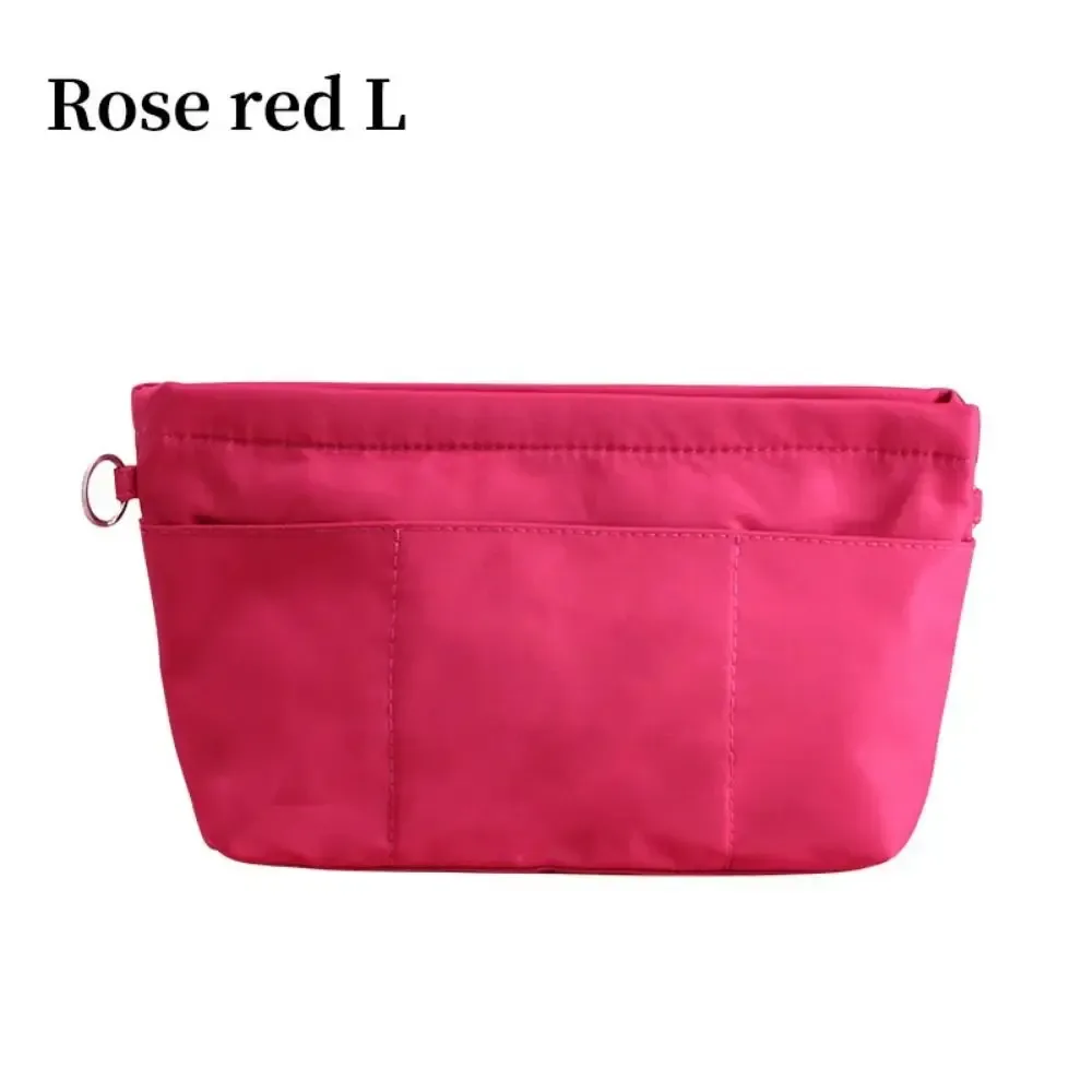 sac de rangement durable en feutre, 1 pièce, avec fermeture éclair, multi-poches, pour sac à main, organisateur de sac cosmétique portable pour femme