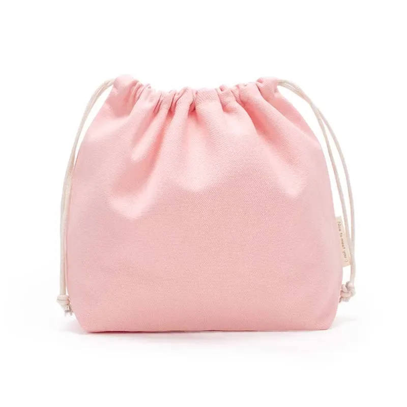sacs à provisions en toile réutilisables pour femmes, sac de rangement de voyage, fourre-tout en coton, poudres à bijoux, poches à soupe, proximité solide, 27x20cm