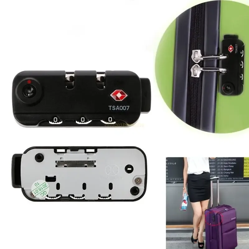 tsa-cadenas sécurisé à 3 chiffres pour bagages et valise, serrure à code de voyage, livraison directe