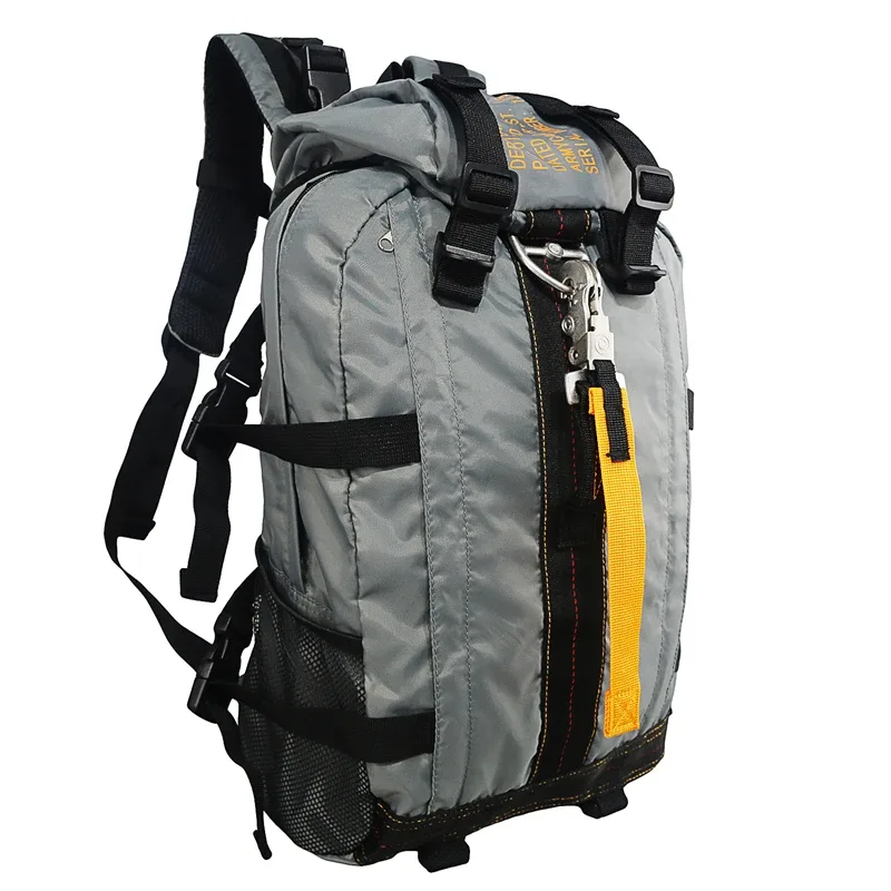 sac à dos imperméable en nylon pour hommes et femmes, sac de voyage léger pour escalade, randonnée, sport de plein air, d'école, noir