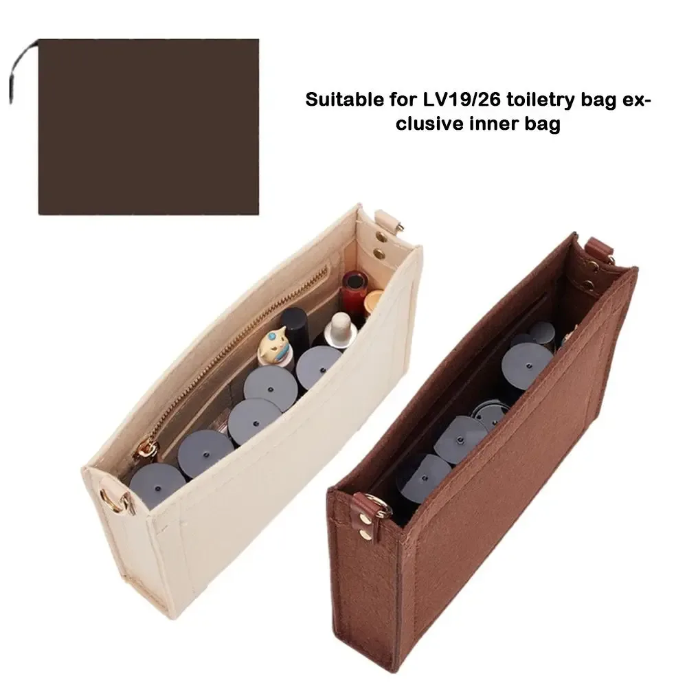 sac à main en feutre portable, sac d'insertion, rangement de cosmétiques, sac interne, sac de support, organisateur pour lv 19/26