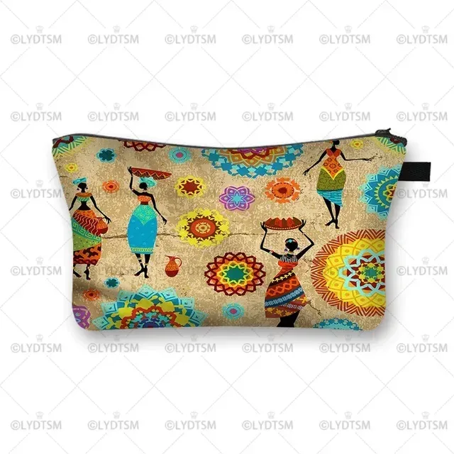 trousse à cosmétiques imprimée pour femmes africaines, sacs de maquillage pour dames afro, étui à cosmétiques pour filles, rangement portable pour rouge à lèvres, sacs de voyage, mode