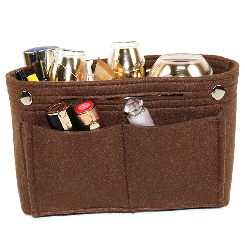 sac de maquillage à insertion multifonction pour femmes, sac à main intérieur de voyage, sacs à cosmétiques pour dames, organisateur de rangement portable, fourre-tout 2024