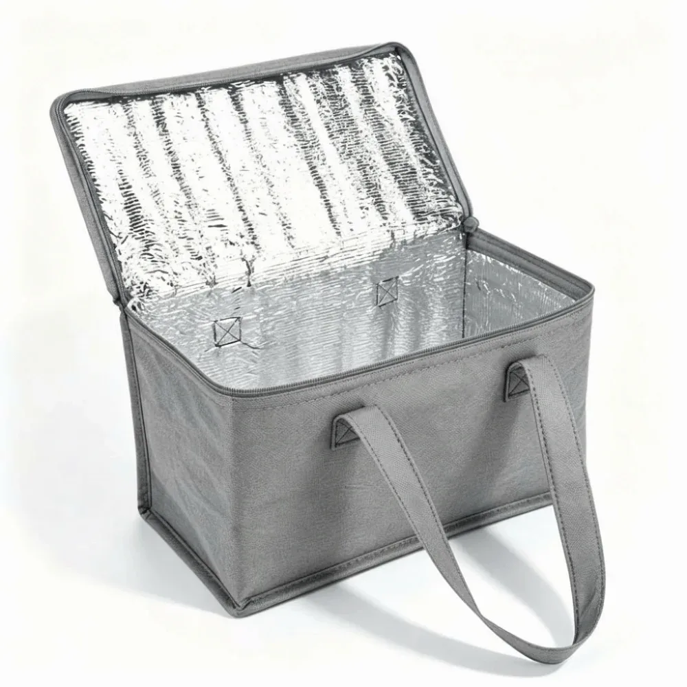 sac isotherme de pique-nique grande capacité, design pliable, isolation thermique, sac de rangement alimentaire, poignée portable, sac de transport pour boissons
