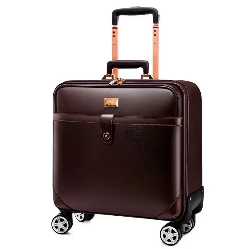  étui pour sac à dos en cuir pu, étui pour ordinateur portable de voyage d'affaires avec roues universelles, bagage à roulettes multifonctionnel