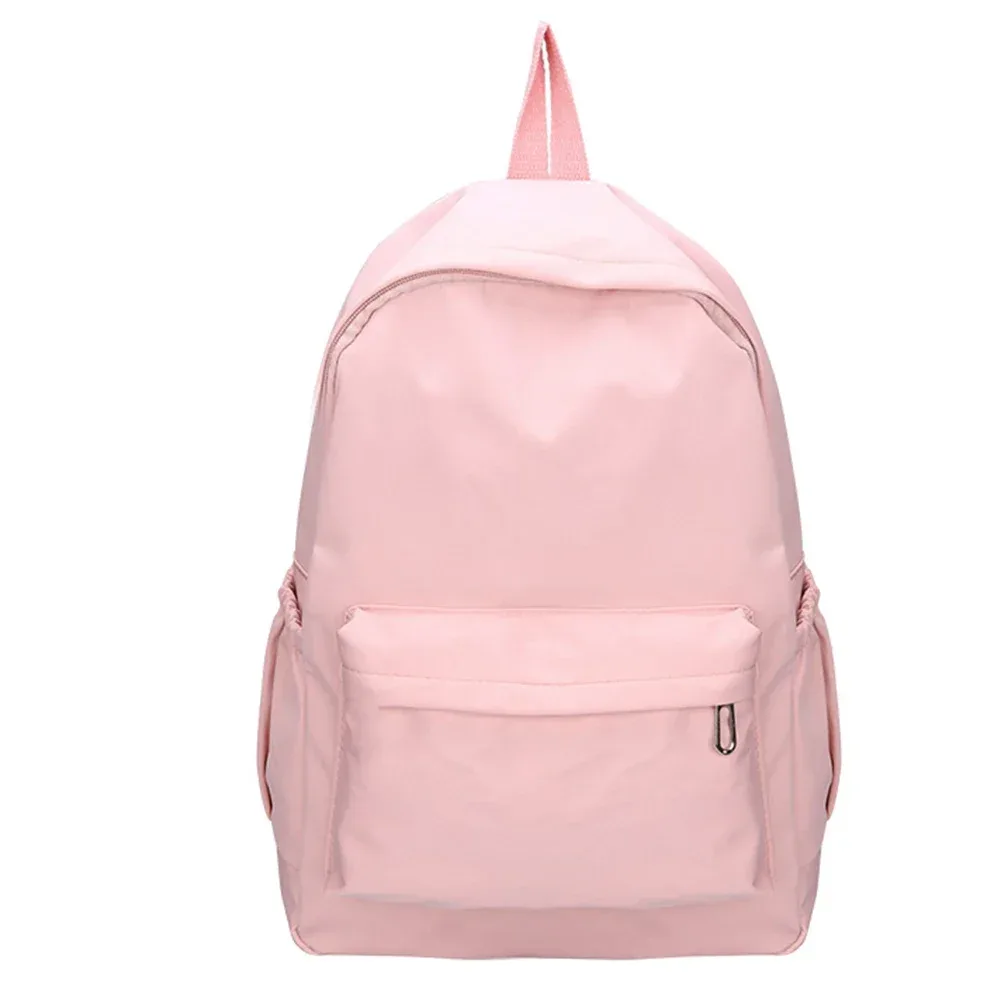 preppy – sac à bandoulière de couleur unie, sac à dos d'école en nylon pour adolescent coréen, sac d'école blanc, sac à dos de sport et de voyage pour femmes