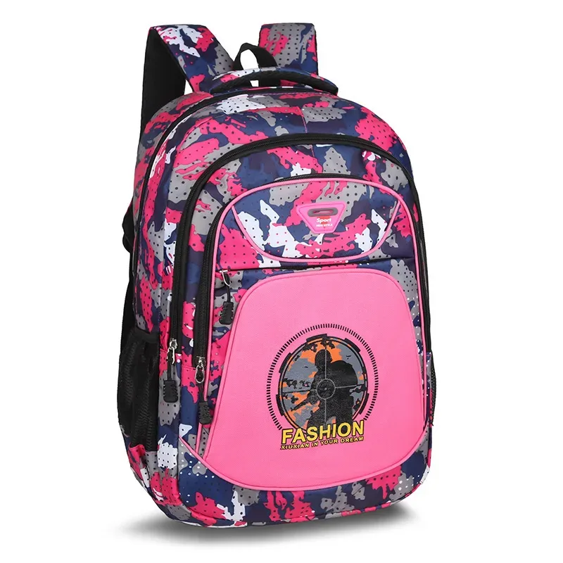 sac à dos d'école primaire pour garçons de la 3e à 6e années, grande capacité, léger, camouflage, colonne vertébrale, double épaule, en vente, 2026