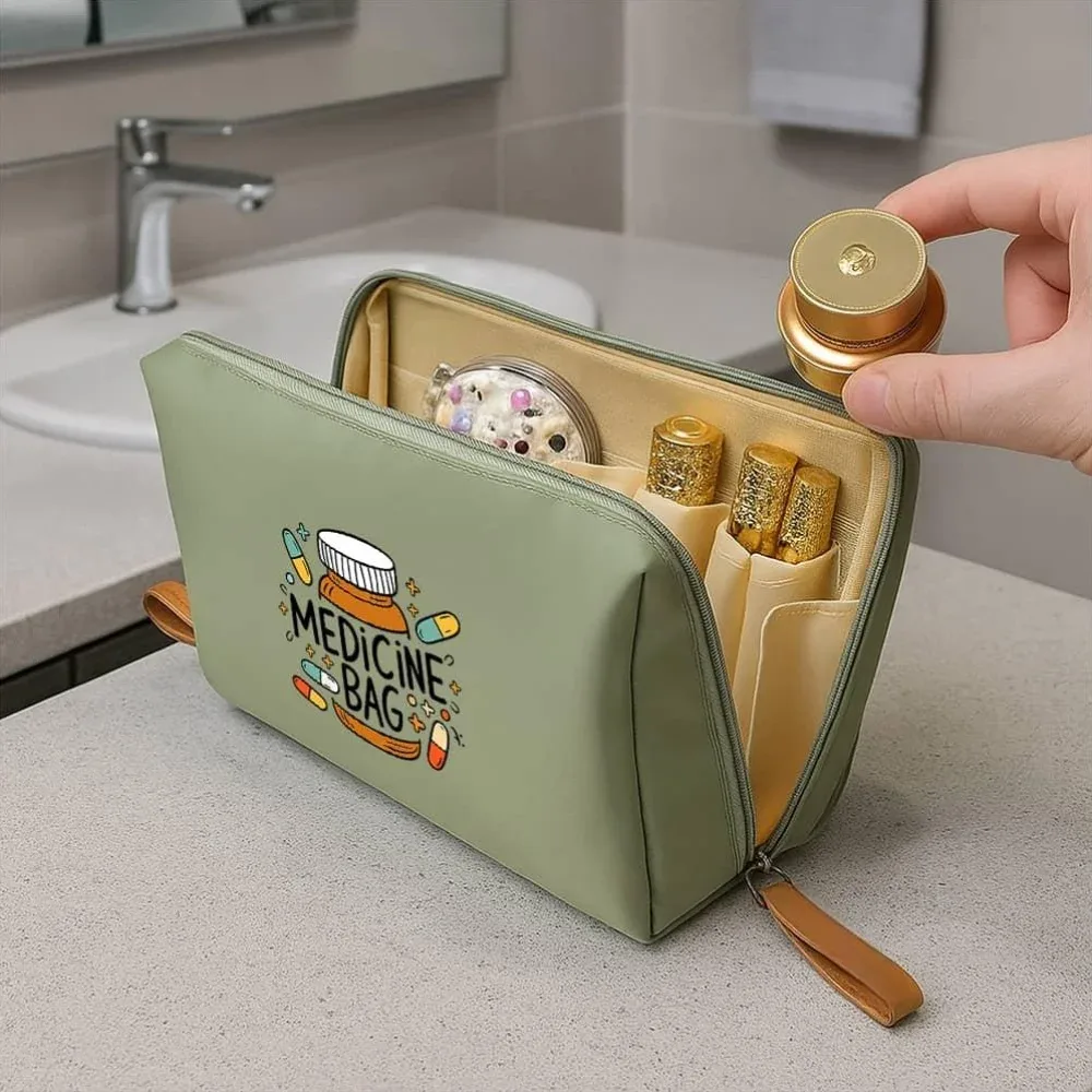 sac de rangement pour étiquettes de médicaments, cadeau compact pour médecin/infirmière, idéal pour l'hôpital, les voyages, les anniversaires ou les cadeaux d'anniversaire de mariage.
