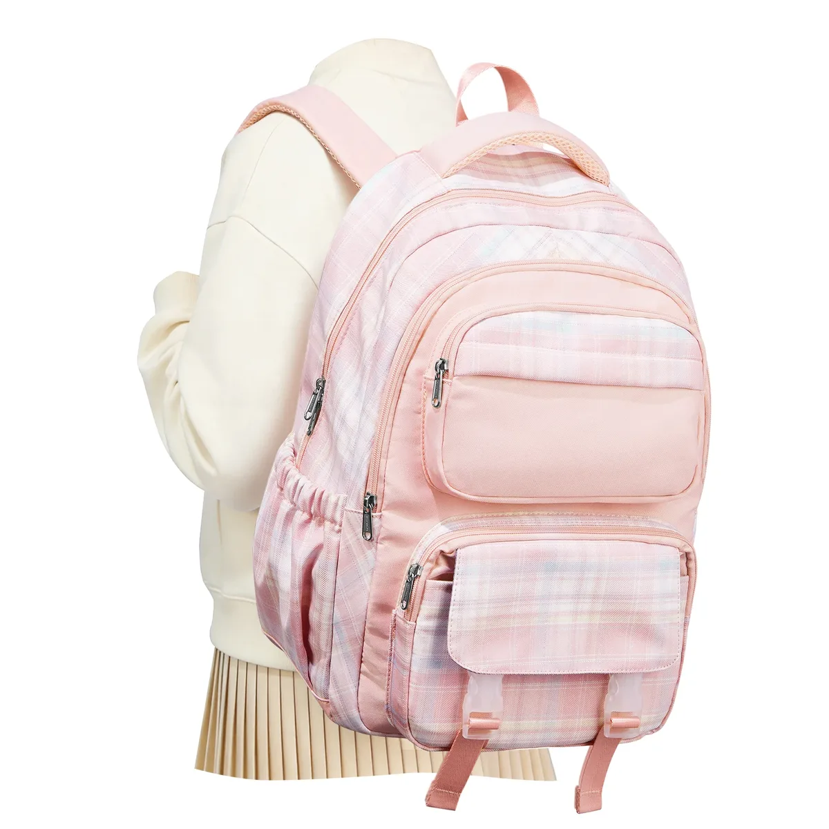 sac à dos scolaire pour adolescente, sac à dos décontracté multi-poches pour l'école primaire, sacs à dos quotidiens, sac à dos pour l'école