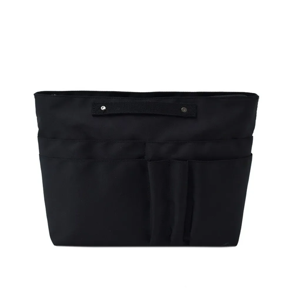 organisateur de sac à main en nylon, insert multi-poches, grande capacité, organisateur de sac fourre-tout, couleur unie, sac de rangement léger pour maquillage