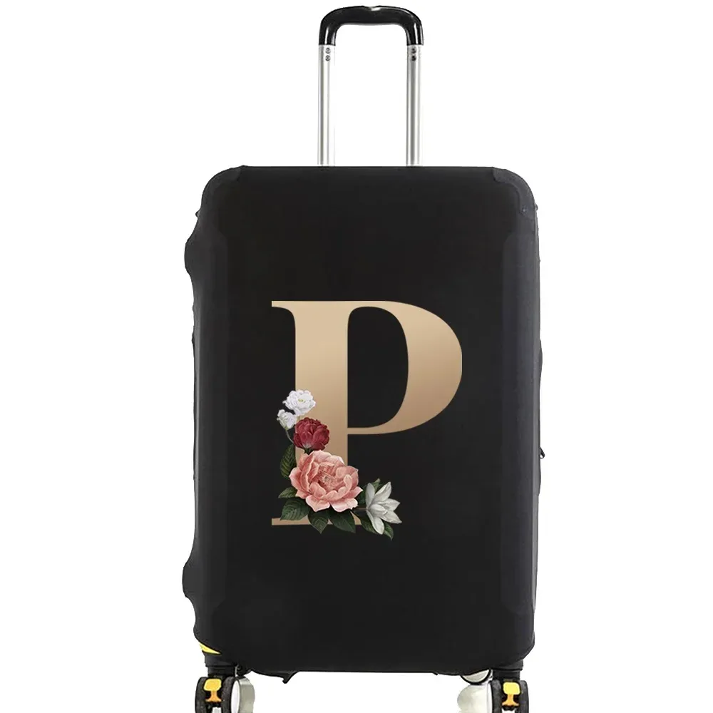 housse de protection pour valise de voyage, housse de protection élastique épaisse pour bagages de 18 à 28 pouces, étui de sac de voyage pour bagages, lettre dorée imprimée