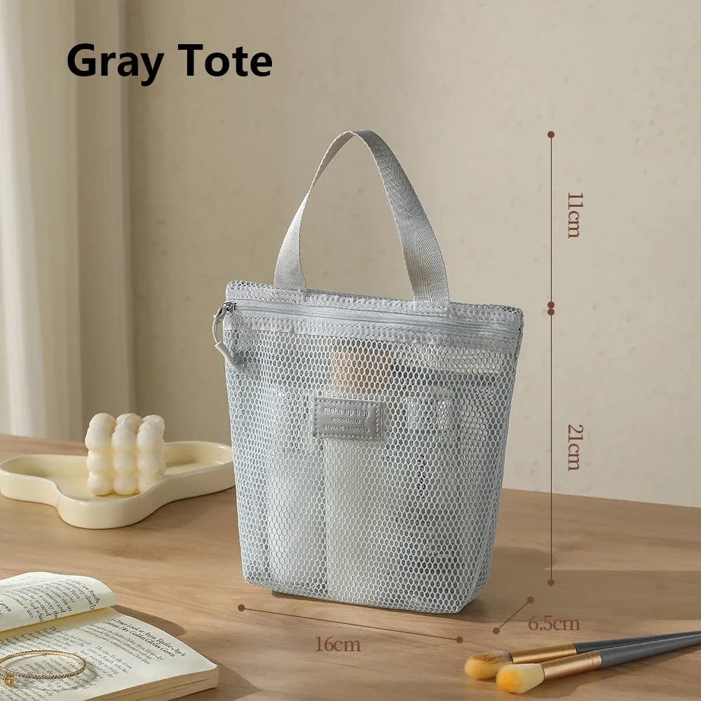 petit sac de rangement de maquillage transparent en maille, oreiller, rouges à lèvres, sac de toilette cosmétique, pochette de grande capacité, mini sac de rangement pour femmes, pochette