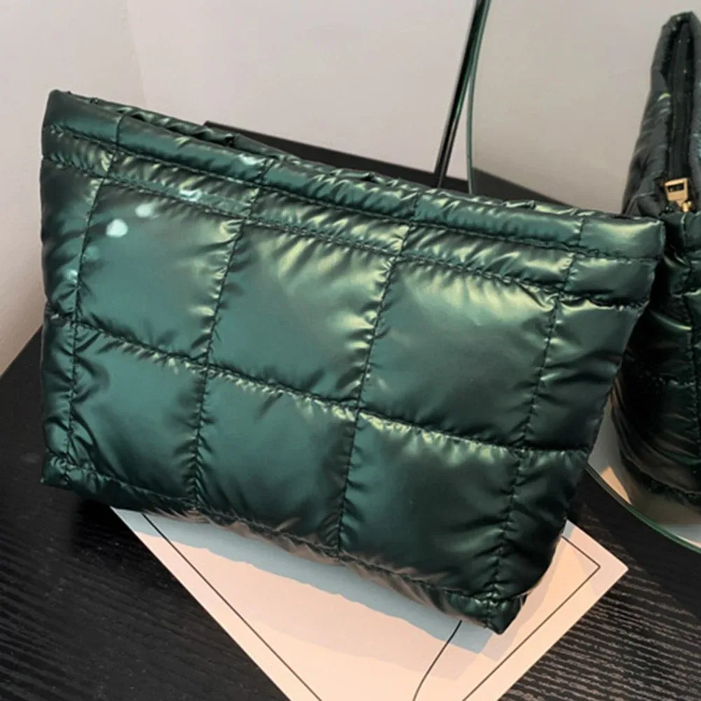 trousse de maquillage matelassurera pour femme, sac cosmétique, sac de rangement de maquillage matelassé, grande capacité, poudres de maquillage, trousse de toilette solide