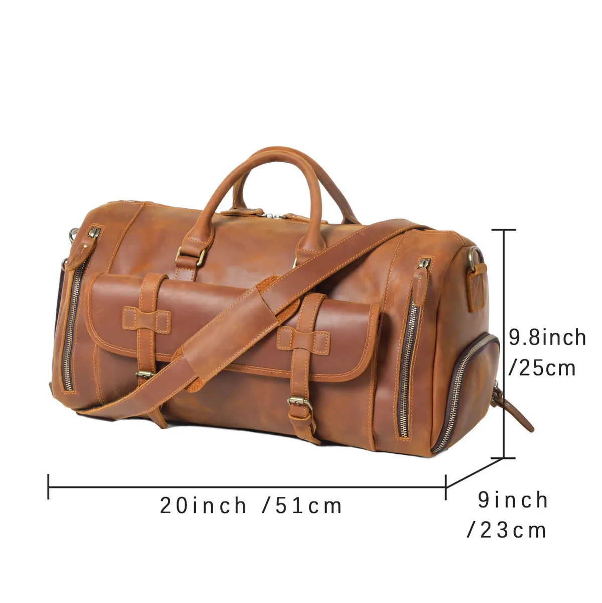 s.worker sac de voyage en cuir véritable classique vintage sac polochon en cuir de vachette pleine fleur sac de week-end sacs de sport sac à main