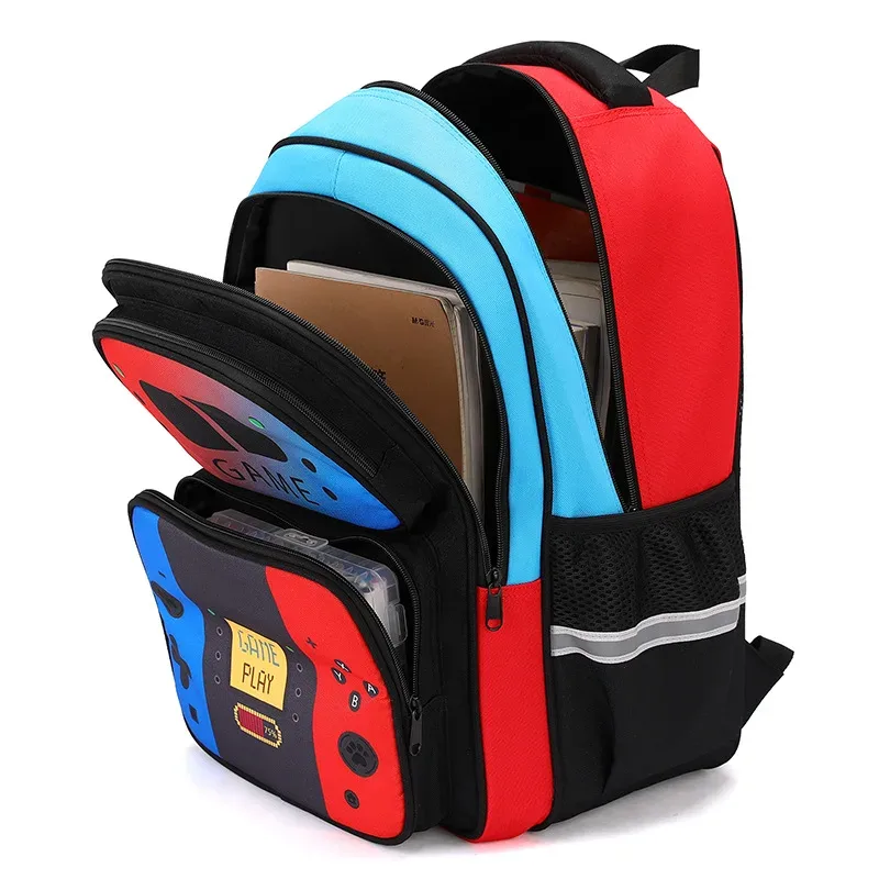 sac d'école enfants sac à dos roulant pour garçon sac à dos à roulettes sac d'école avec roues chariot bookbag bagage à main avec sac à déjeuner