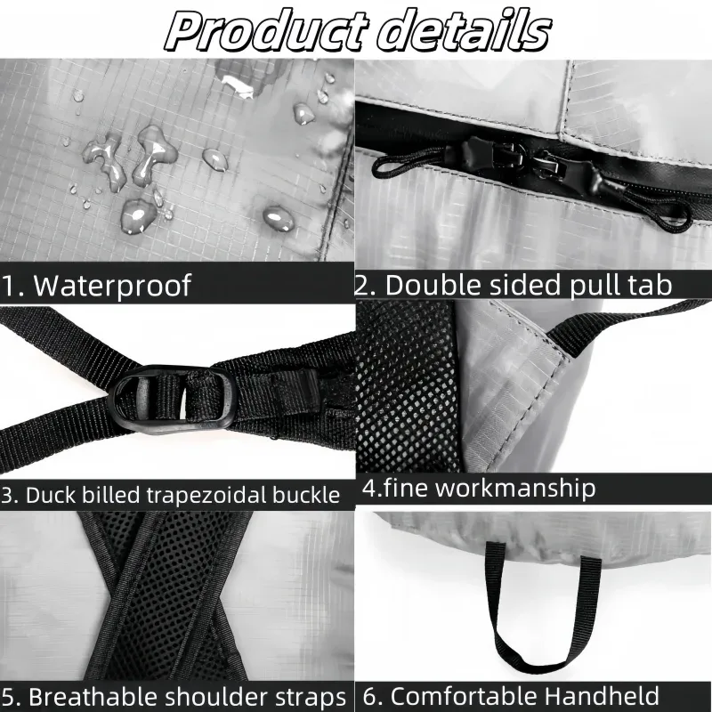 sac de randonnée en plein air 20l, sac à dos portable léger, pliable, étanche, ultraléger, pour voyage, randonnée, sac de jour