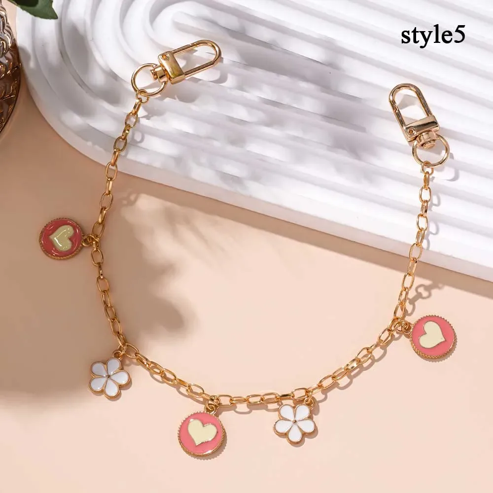 sac en fleurs de cerisier, pendentif, chaîne, nœud en forme de cœur, émail, breloque pour téléphone, chaîne, sangle d'extension, accessoires de sac à bandoulière