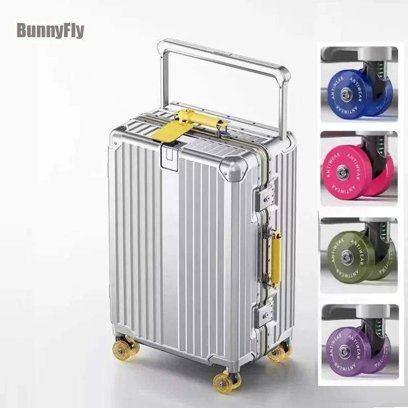Valise Bagage Roulant PC Aluminium Serrure TSA Roues Silencieuses Poignées Transport Amovibles Compartiments Internes Organisés Usage Voyage